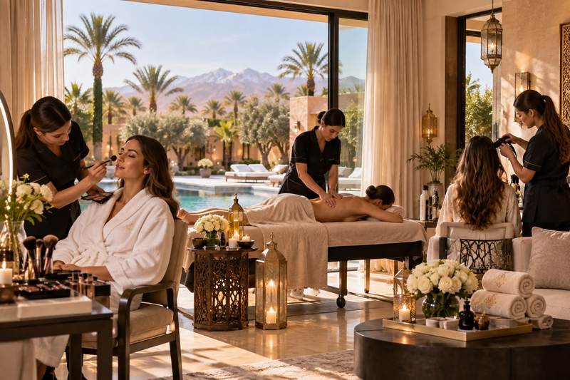 Massage et soins à la villa à Marrakech